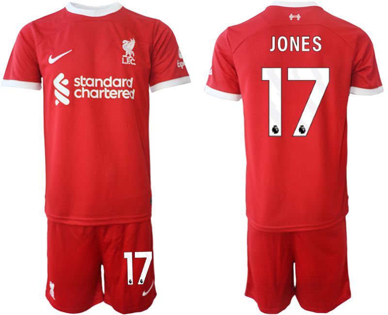 Men 2023-2024 Club Liverpool home red #17 Soccer Jersey